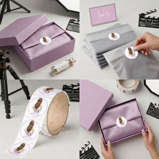 Handmade With Love Floral Packaging Sticker