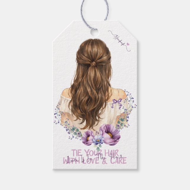 Handmade With Love Floral Small Business Packaging Gift Tags (Front)