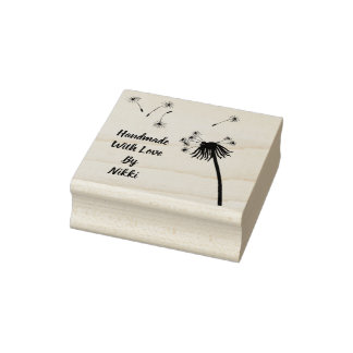 Handmade with love floral stamp