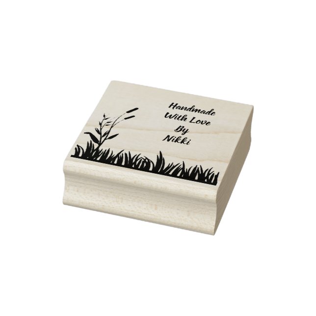 Handmade with love floral stamp (Stamp)