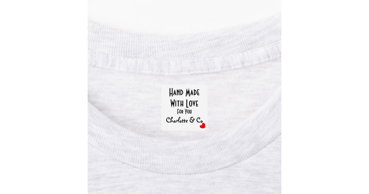 Handmade With Love For You Personalized Labels Zazzle Com