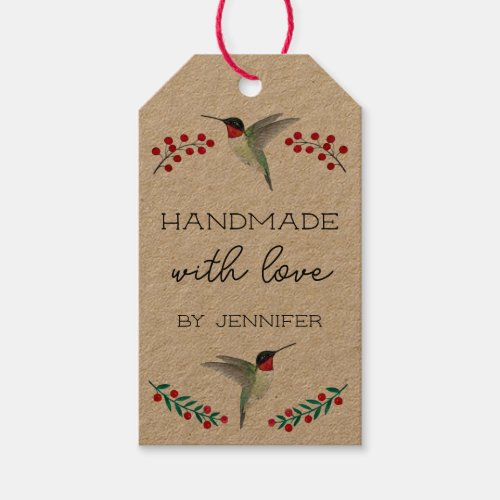 Handmade with love Gift Tag