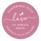 Handmade with love heart name URL rose mauve
