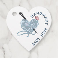 Handmade with Love - Heart Shaped Yarn & Butterfly Favor Tags