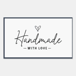 Handmade with Love Home made Crafts Cooking Rectangular Sticker
