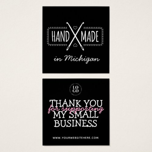 Handmade with love in your Location insert card