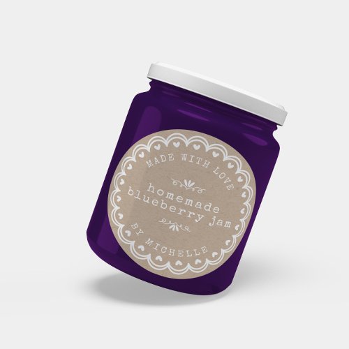 Handmade With Love Jam Label Canning Sticker