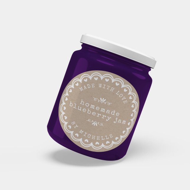 Handmade With Love Jam Label Canning Sticker (Creator Uploaded)
