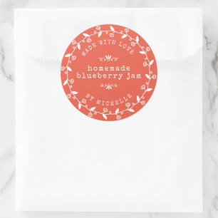 Handmade With Love Jam Label Canning Sticker