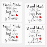 Handmade With Love Just For You Personalized Labels