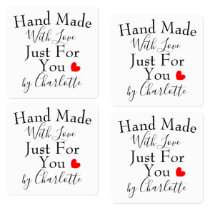 Handmade With Love Just For You Personalized Labels Handmade With Love Just For You Personalized Labels