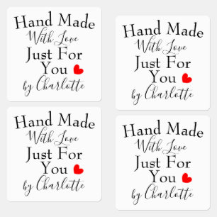 Handmade With Love Just For You Personalized Labels