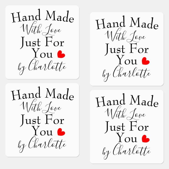 Handmade With Love Just For You Personalized Labels (Group)