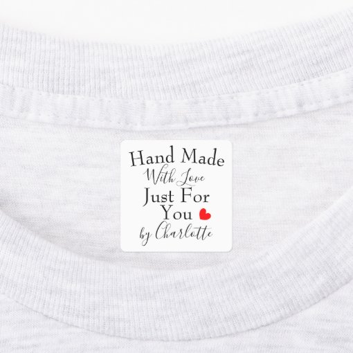Handmade With Love Just For You Personalized Labels | Zazzle