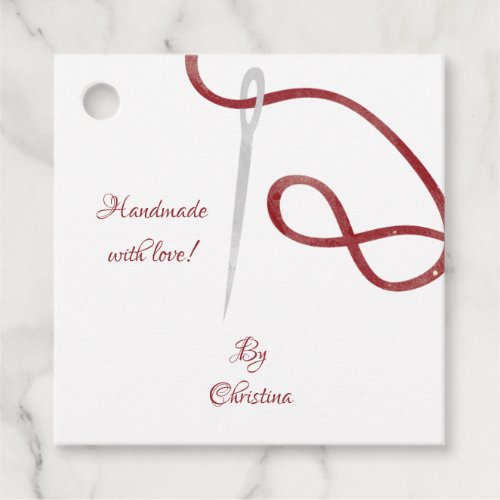 Handmade with love knitting crochet sewing  favor tags