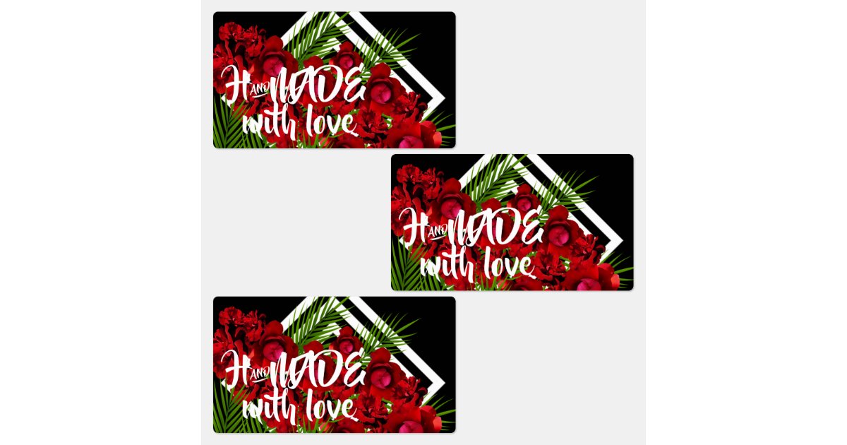Handmade with LOVE Labels | Zazzle
