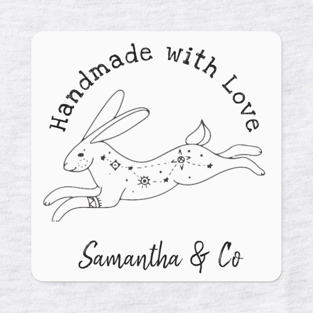 Handmade with Love Magical Hare Labels (Design 1)