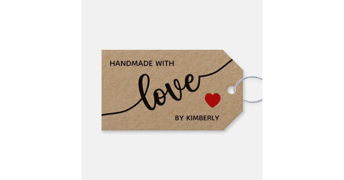 Handmade with Love Minimalist Gift Tags