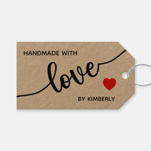 Handmade with Love Minimalist Gift Tags