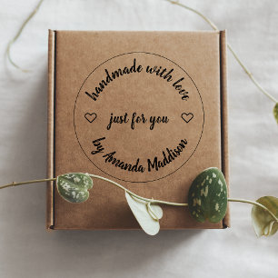 Handmade with Love Modern Heart Maker Name Self-inking Stamp