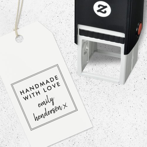 Handmade with Love  Modern Minimalist Stylish Self_inking Stamp