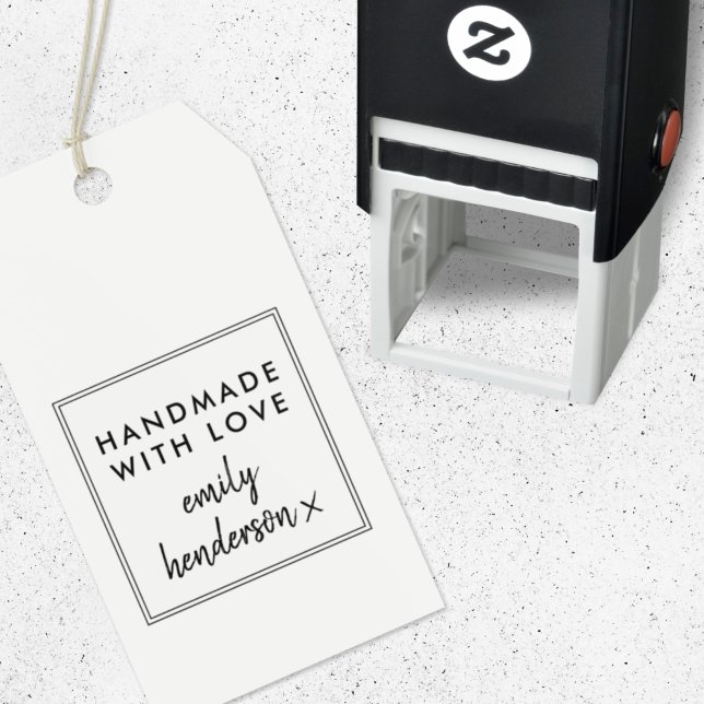 Handmade with Love | Modern Minimalist Stylish Self-inking Stamp (Creator Uploaded)