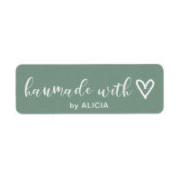 Handmade with Love | Pastel Monogram Label