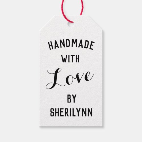 Handmade with Love Personalized Gift Tags