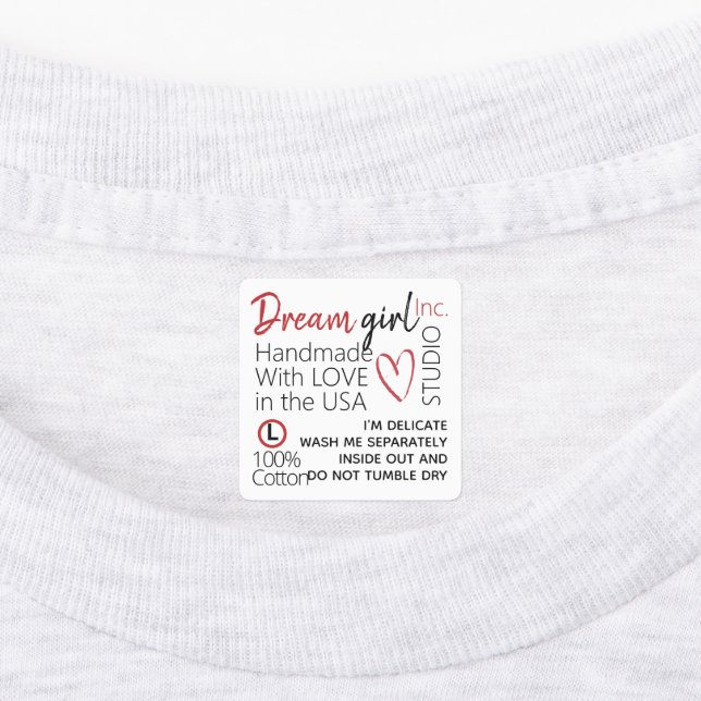 Handmade With Love Personalized Labels (Affixed)