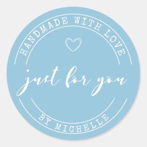 Handmade With Love Personalized Sticker