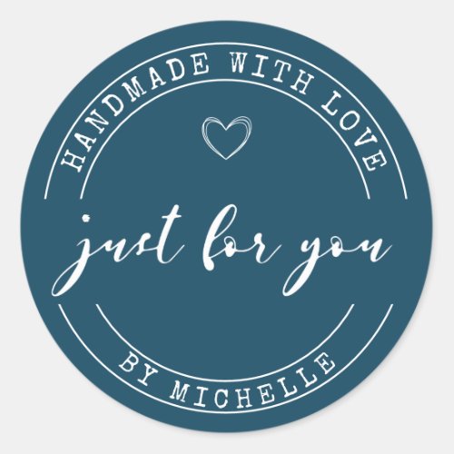 Handmade With Love Personalized Sticker