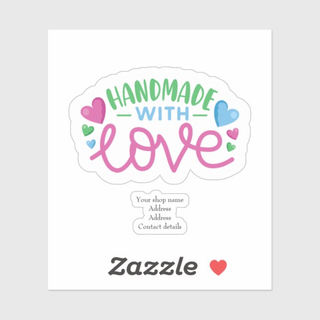 Handmade with Love Personalized Sticker (Sheet)