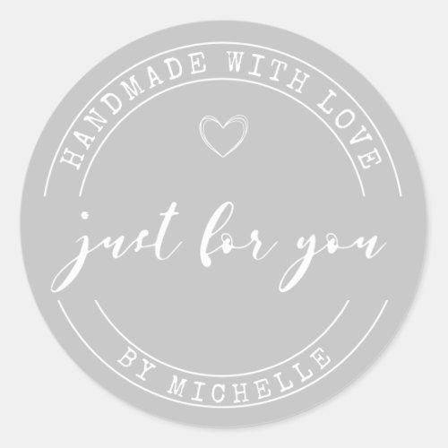 Handmade With Love Personalized Sticker