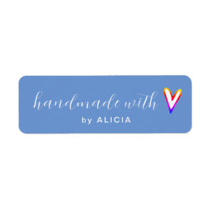 Handmade with Love  product Pastel Monogram Label