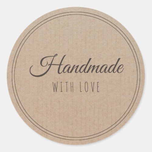 Handmade With Love Product Vintage Simple Sticker