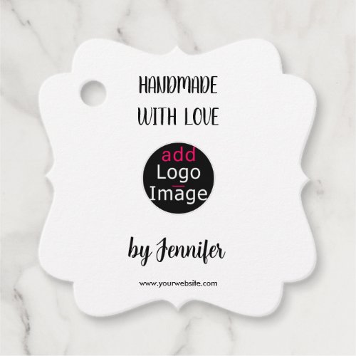 Handmade With Love Professional Custom White  Favor Tags