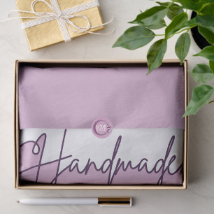 Handmade With Love Purple Small Business Packaging Tissue Paper