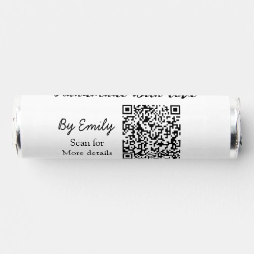 Handmade with love Q R code small business website Breath Savers Mints