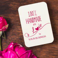 Handmade with love Custom Rubber Stamp