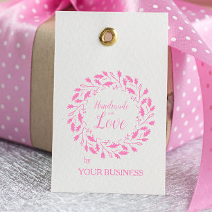 Handmade with Love Quote Design Rubber Stamp