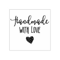 Create Your Own Personalized Handmade with Love Rubber Stamp