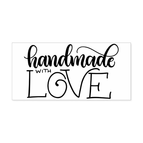 Handmade with love rubber stamp