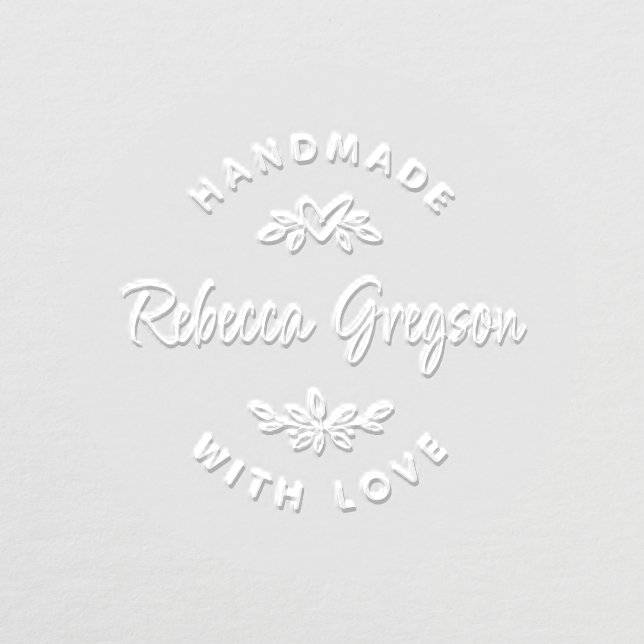 Handmade With Love | Rustic Heart & Leaves Wreath  Embosser (Design)
