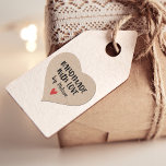 Handmade With Love Rustic Kraft Heart Sticker<br><div class="desc">A personalized rustic "handmade with love" heart shaped sticker on a kraft colored background. Make it yours by adding your own name. A pretty finishing touch for all of your handmade gifts. Designed for you by Blackberry Boulevard.</div>