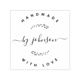 Handmade With Love Rustic Self-inking Stamp