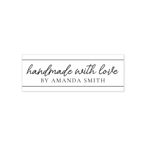 Handmade With Love Self Inking Rubber Stamp