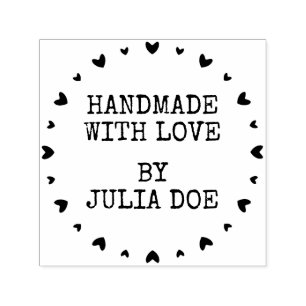 Handmade with love self-inking stamp