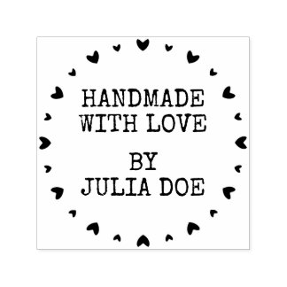 Handmade with love self-inking stamp