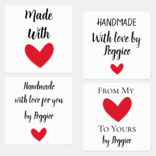 HandMade With Love Sewing Craft Quilt Kids' Labels