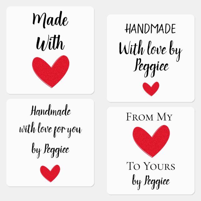 HandMade With Love Sewing Craft Quilt Kids' Labels (Group)